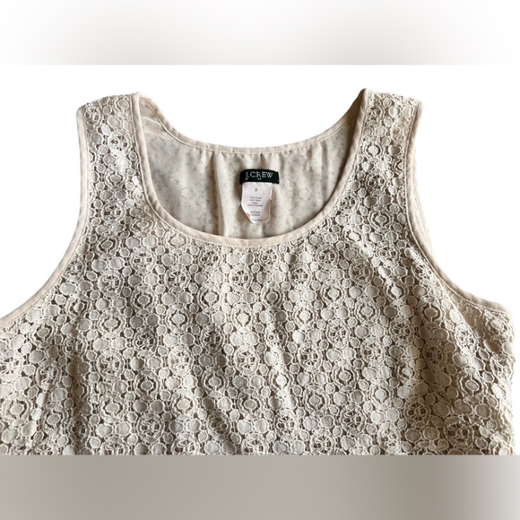 J. Crew Cream Scoop Neck Tank Top Size 2 - Picture 2 of 4